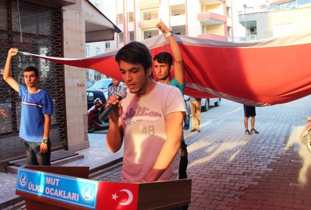 Bayrağını alan sokağa çıktı 8