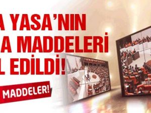 Torba Yasa'nın bomba maddeleri kabul edildi!