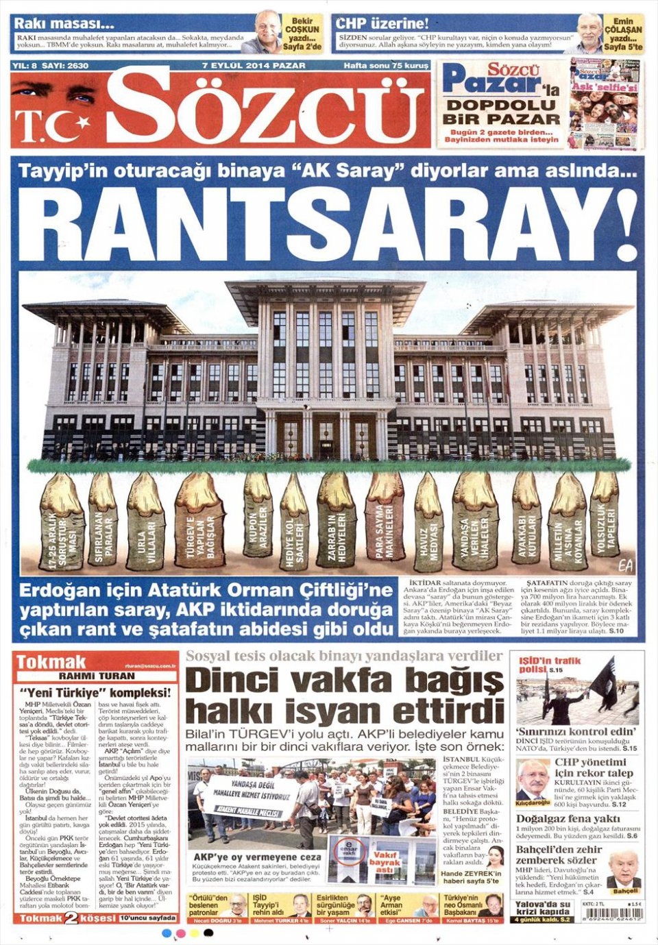 7 Eylül 2014 gazete manşetleri 15