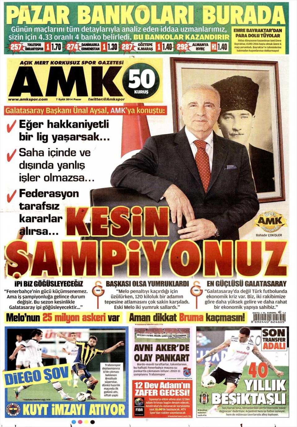 7 Eylül 2014 gazete manşetleri 2