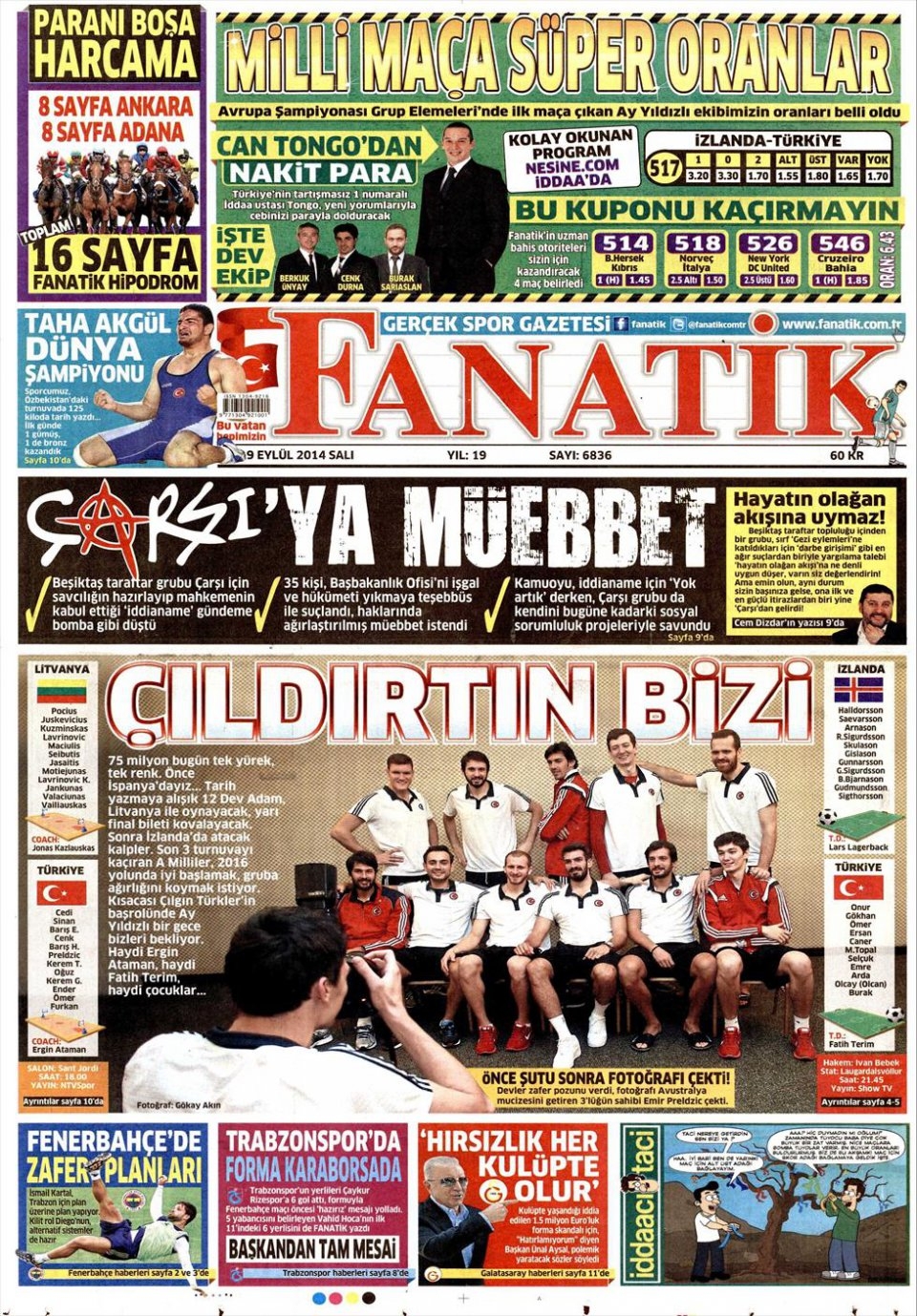 9 Eylül 2014 gazete manşetleri 13