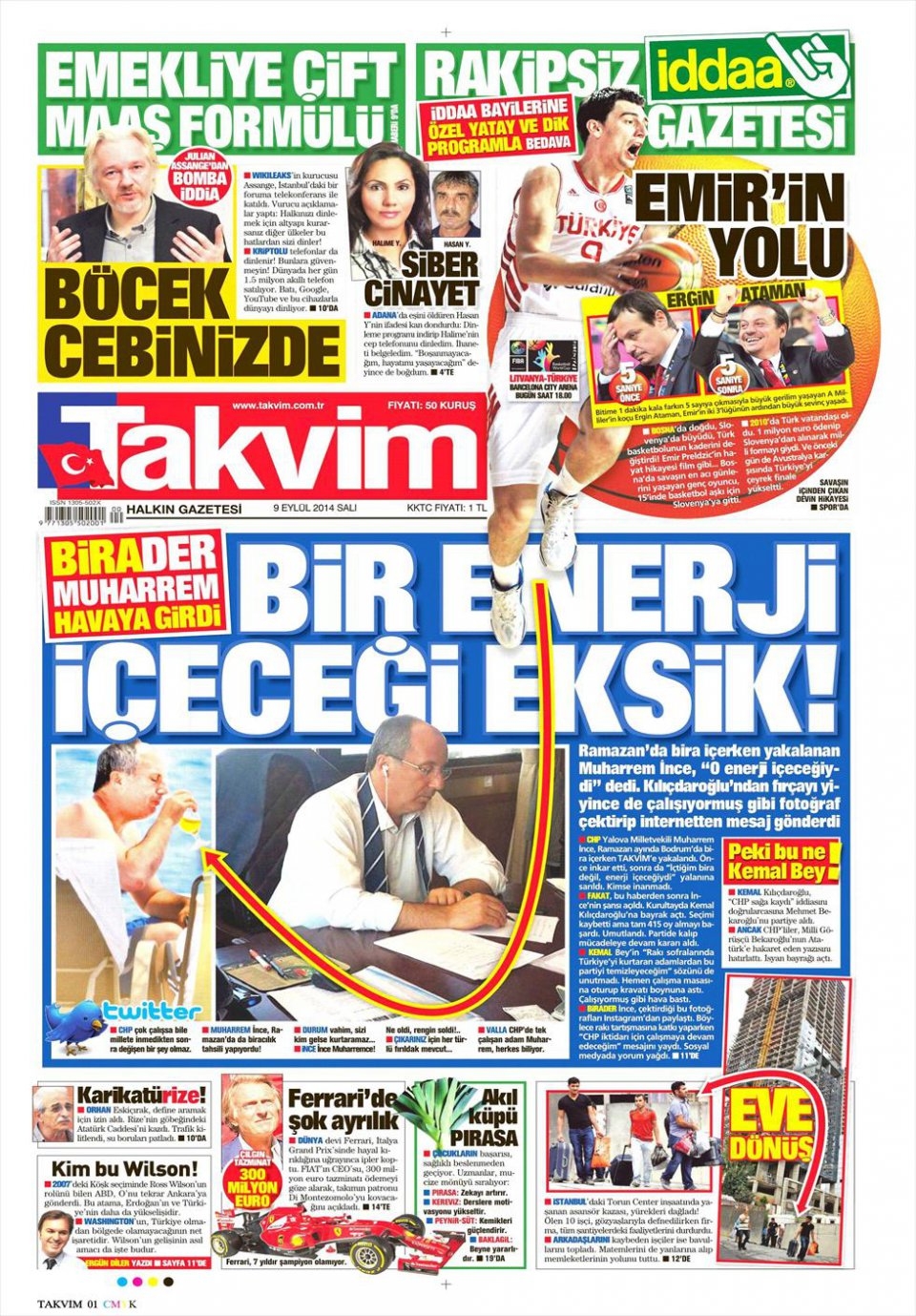 9 Eylül 2014 gazete manşetleri 17