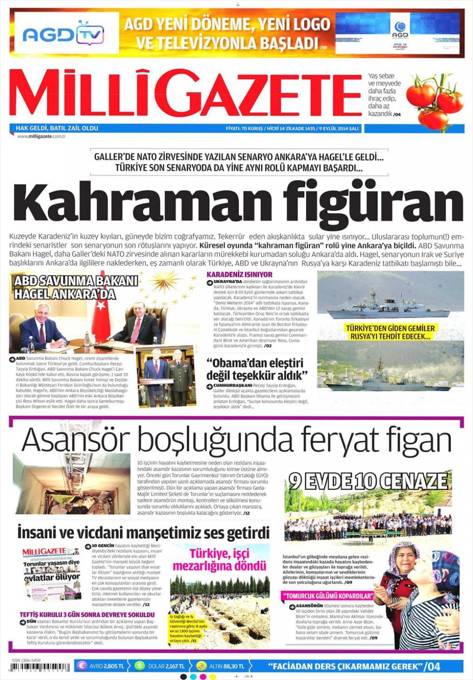 9 Eylül 2014 gazete manşetleri 18
