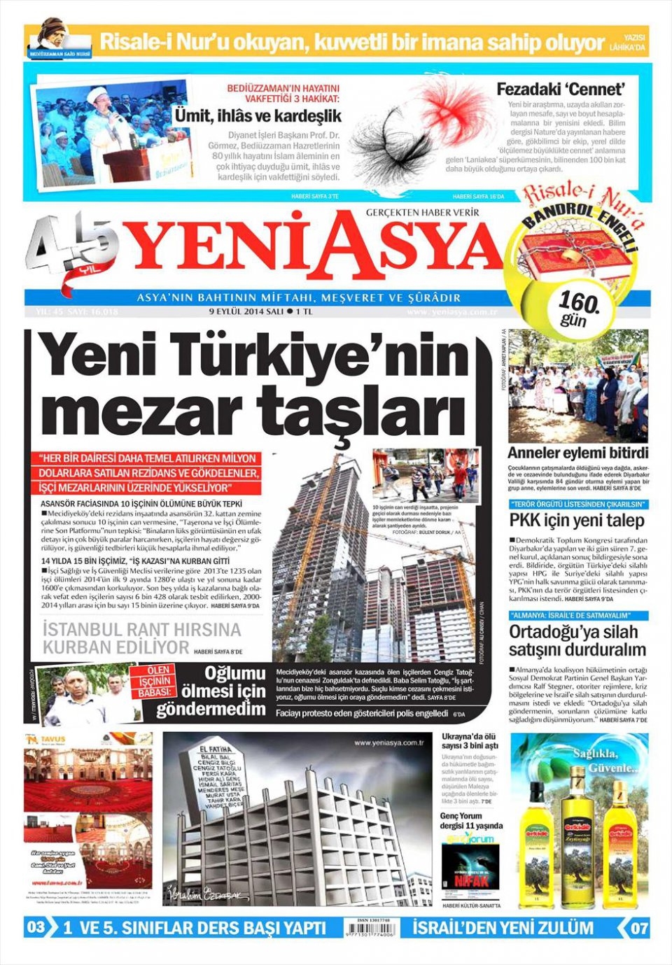 9 Eylül 2014 gazete manşetleri 23