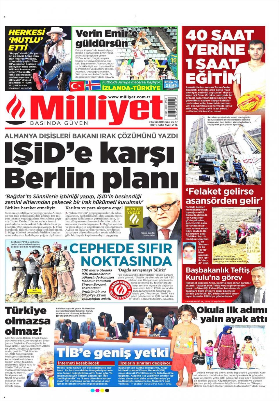 9 Eylül 2014 gazete manşetleri 5