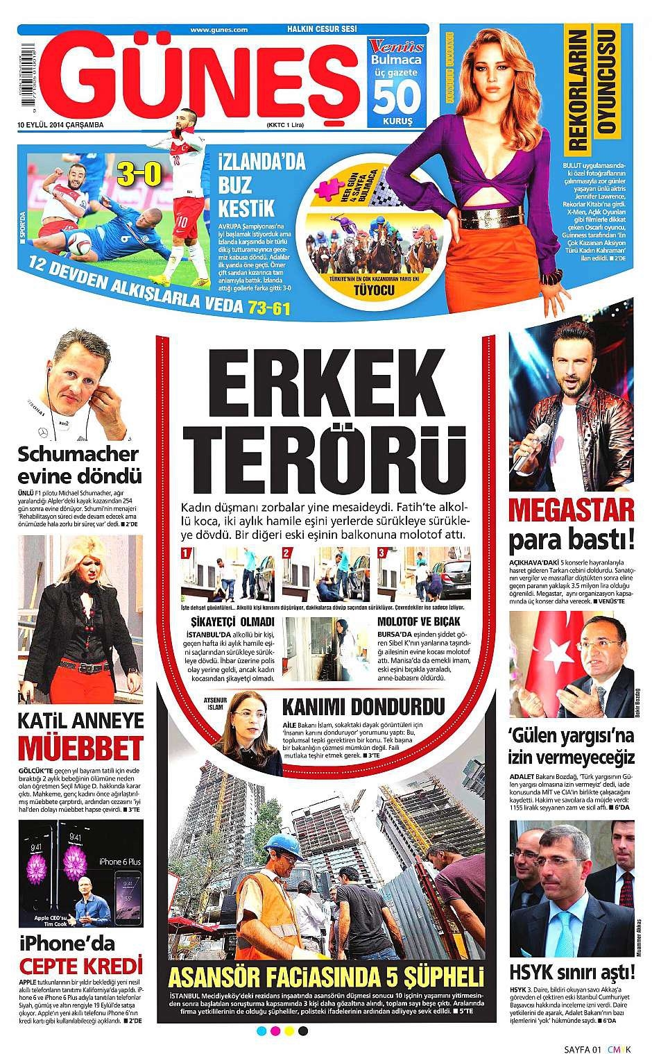 10 Eylül 2014 gazete manşetleri 17