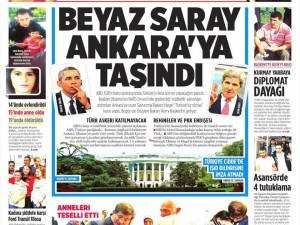 12 Eylül 2014 gazete manşetleri