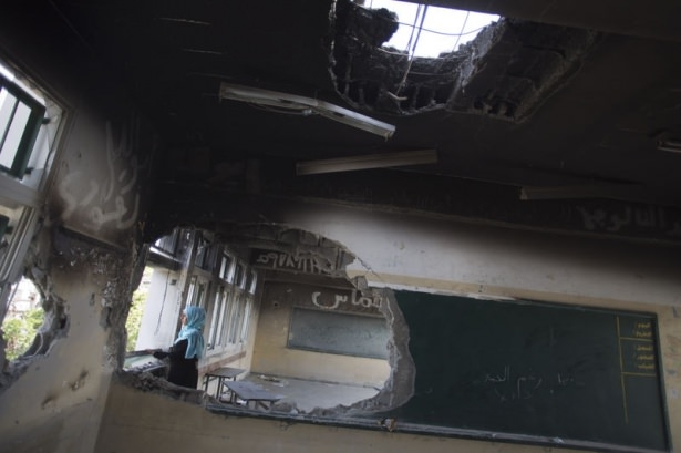 Gazze'nin yıkık sınıflarında ilk ders 39