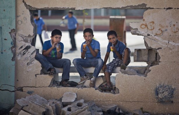 Gazze'nin yıkık sınıflarında ilk ders 5