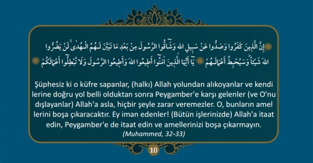 Hz. Muhammed (S.A.V)'i anlatan 40 ayet 10