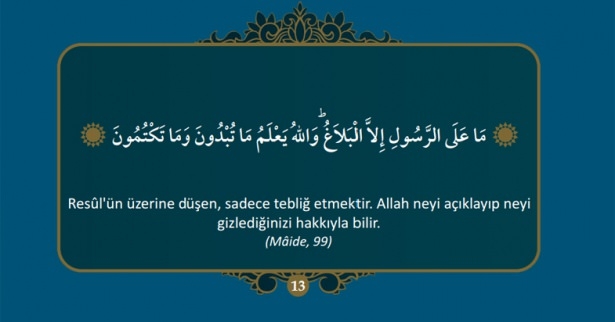 Hz. Muhammed (S.A.V)'i anlatan 40 ayet 13