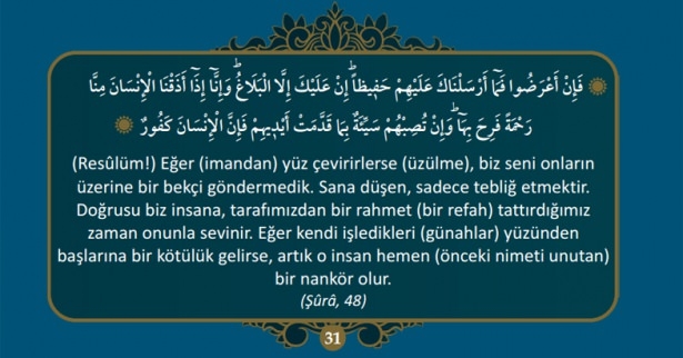 Hz. Muhammed (S.A.V)'i anlatan 40 ayet 31