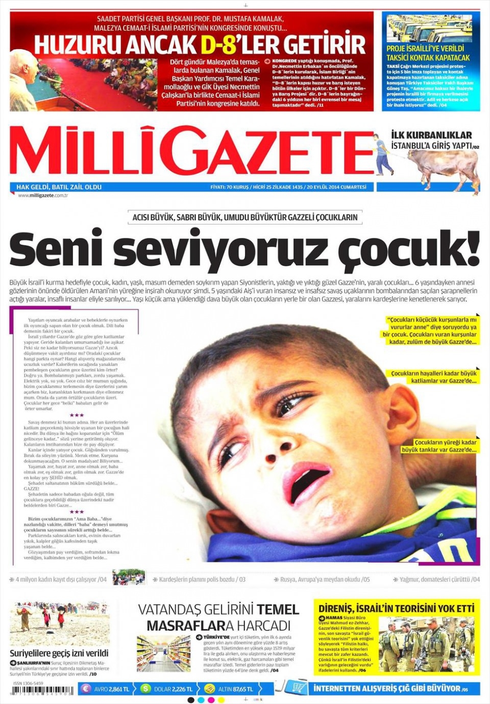 20 Eylül 2014 gazete manşetleri 10