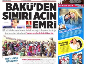 20 Eylül 2014 gazete manşetleri