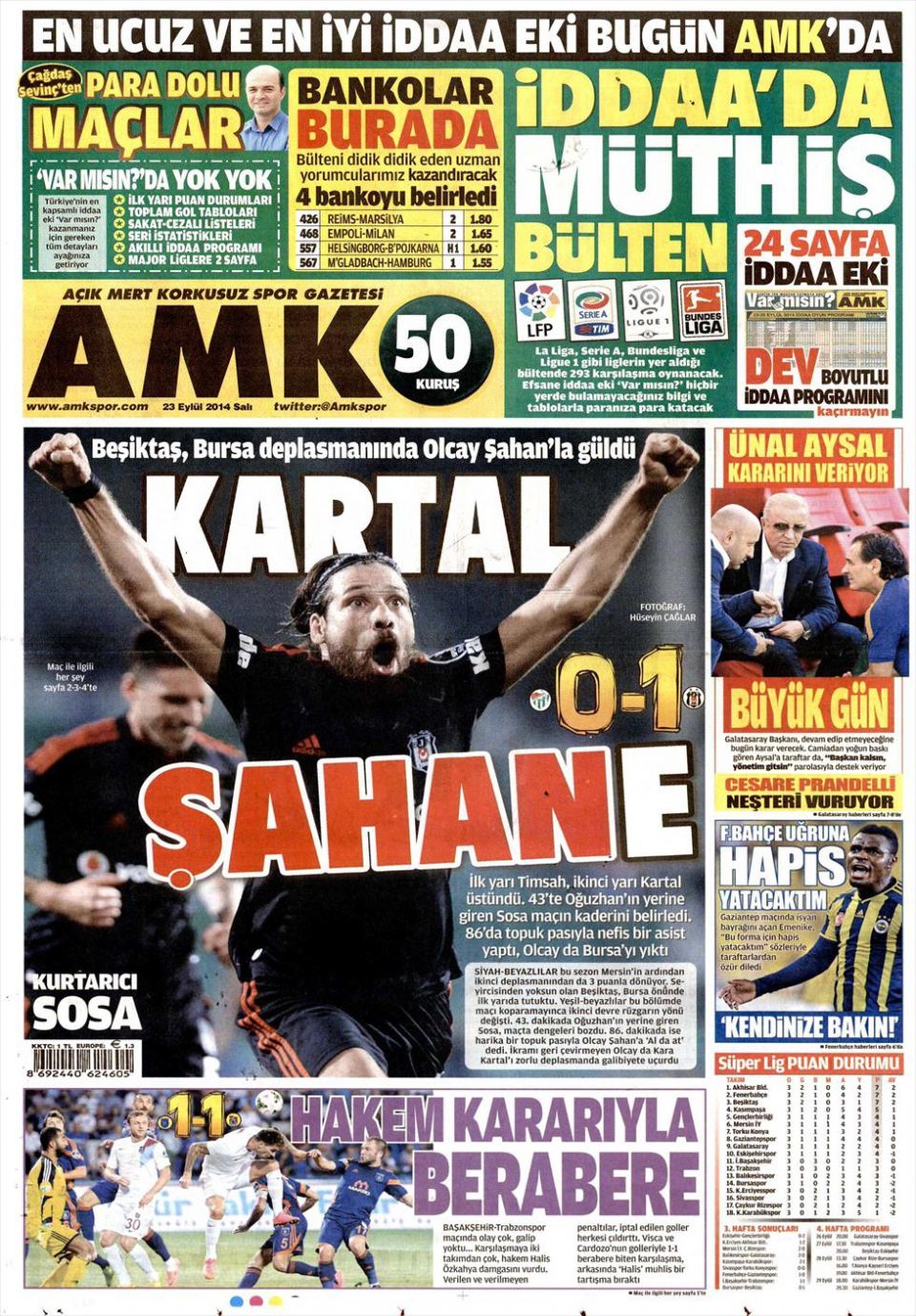 23 Eylül 2014 gazete manşetleri 2