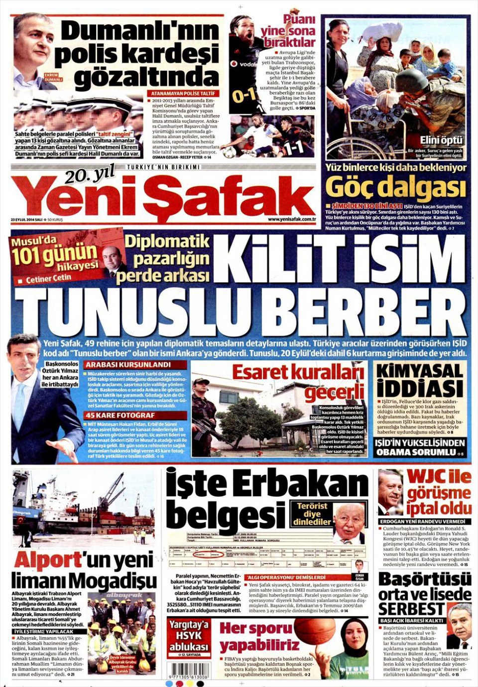 23 Eylül 2014 gazete manşetleri 22