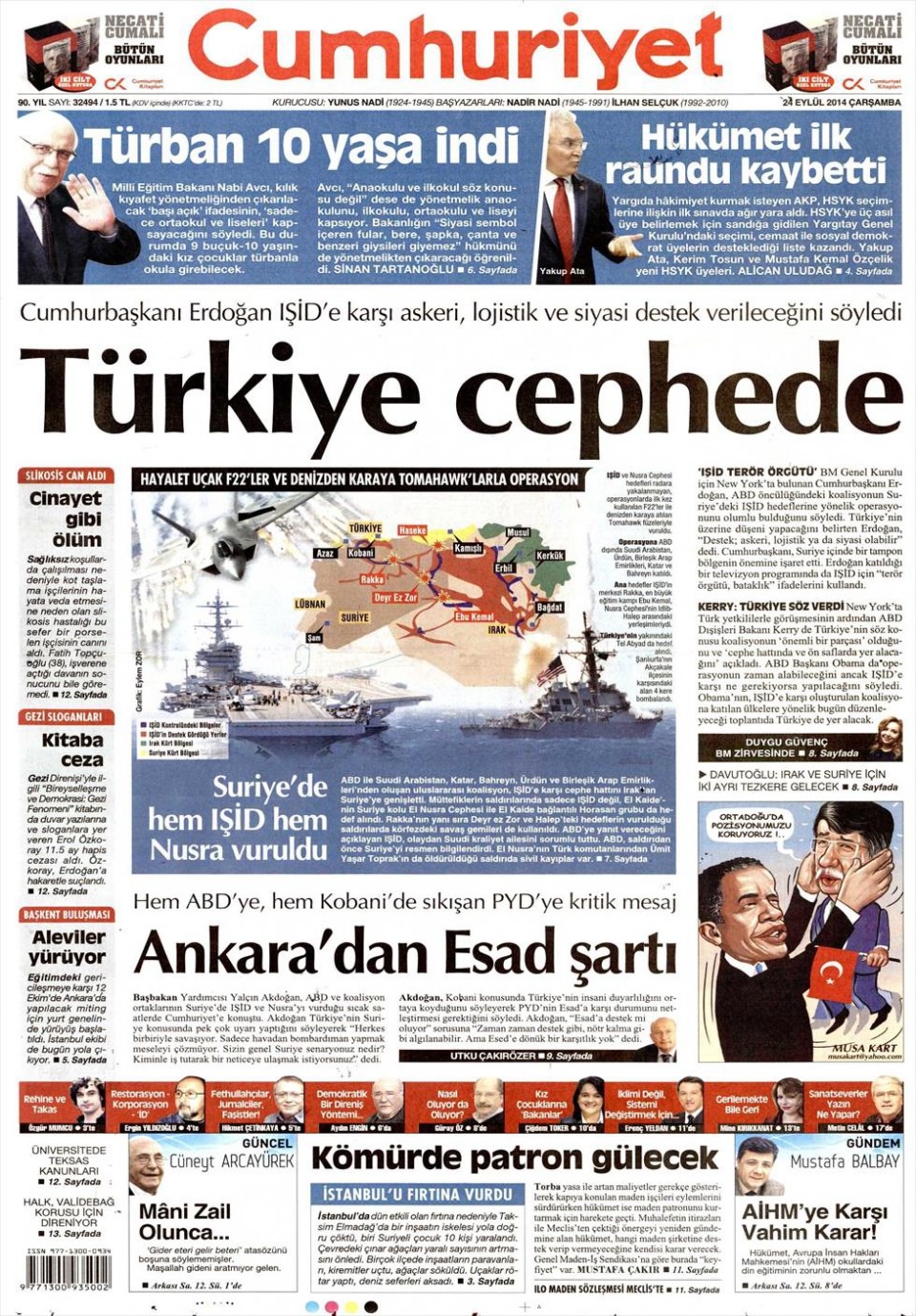 24 Eylül 2014 gazete manşetleri 4