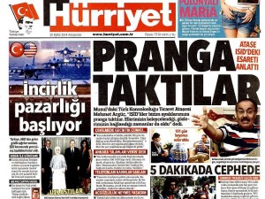 25 Eylül 2014 gazete manşetleri