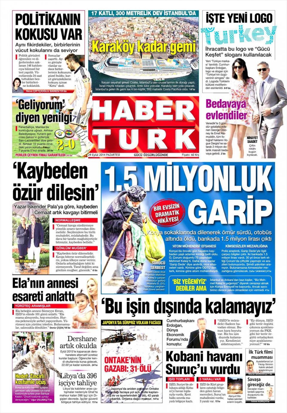 29 Eylül 2014 gazete manşetleri 10