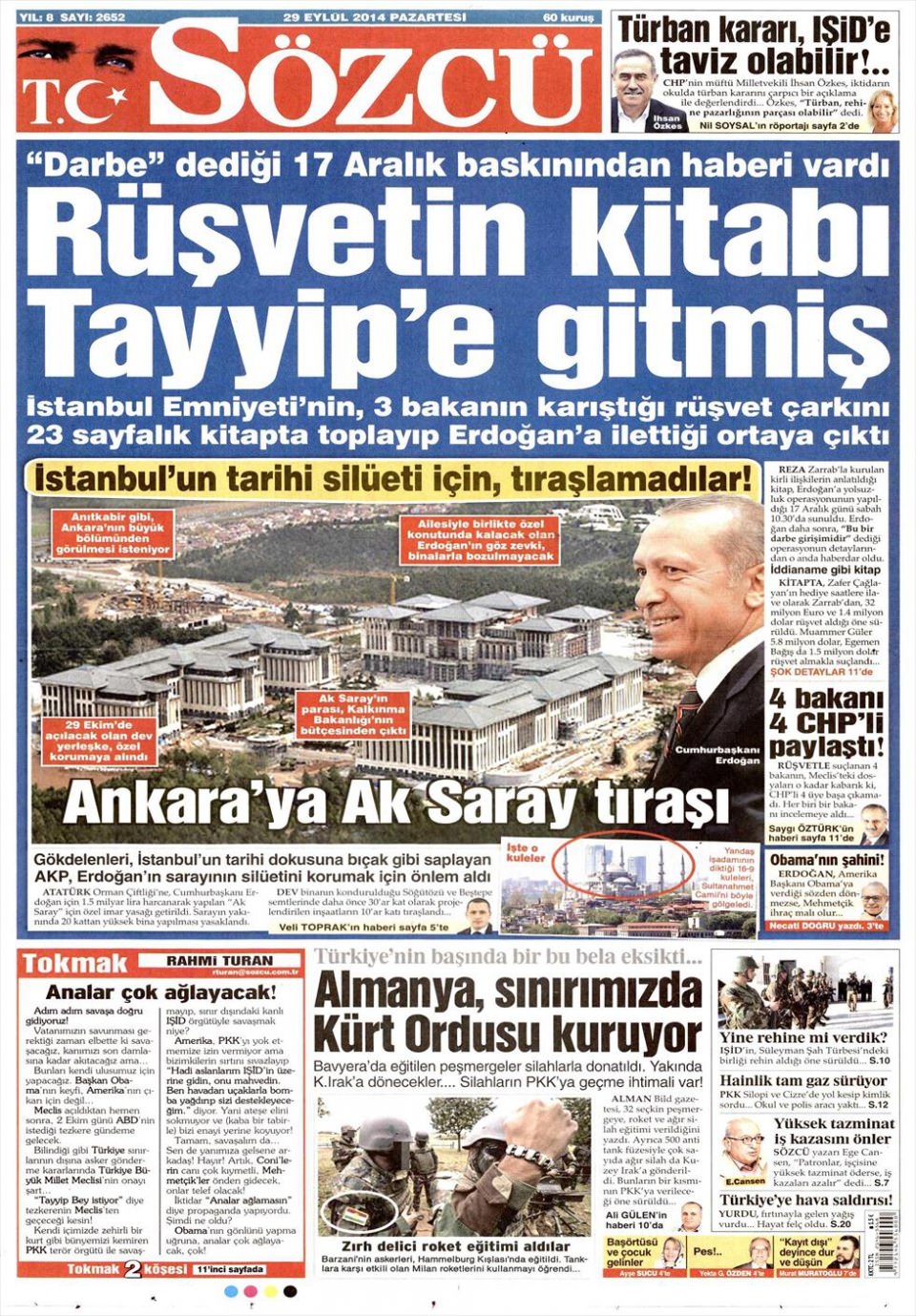 29 Eylül 2014 gazete manşetleri 17