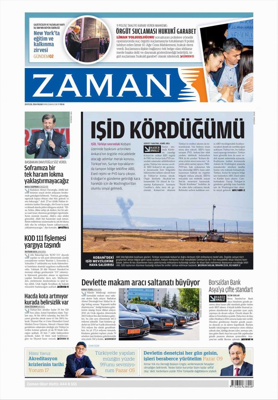 29 Eylül 2014 gazete manşetleri 27