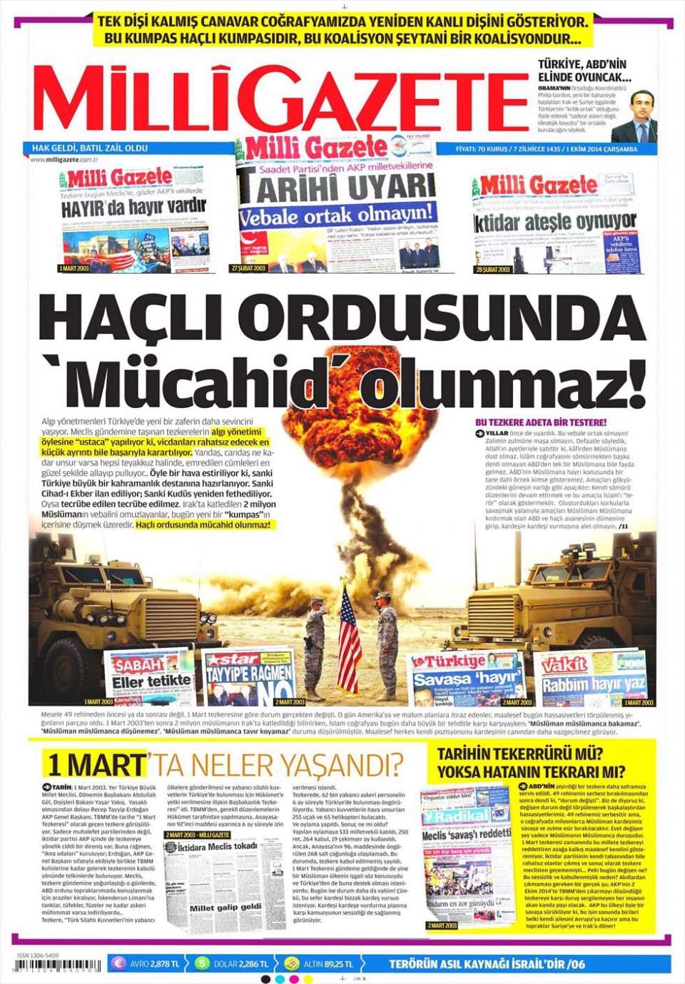 1 Ekim 2014 gazete manşetleri 11