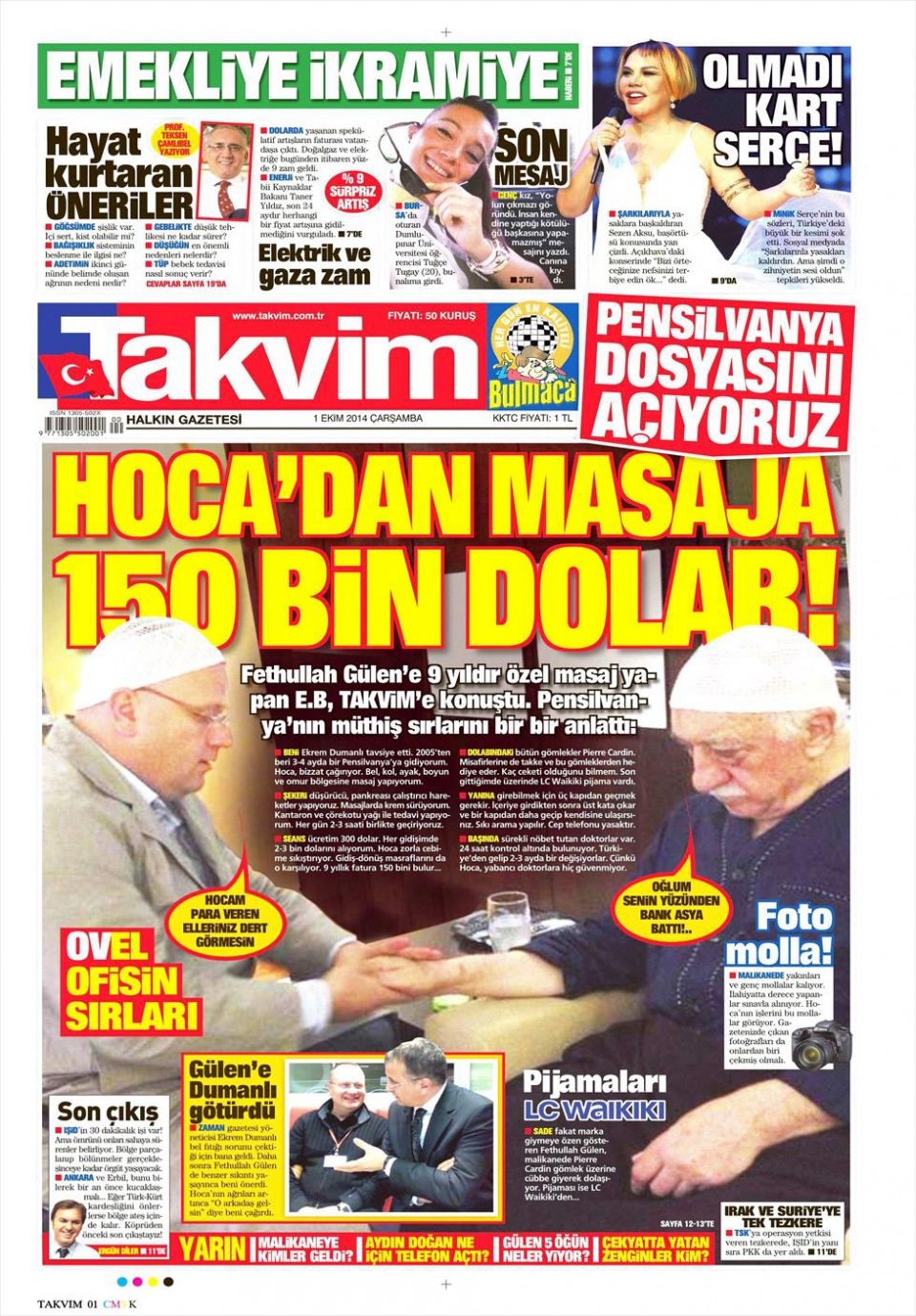 1 Ekim 2014 gazete manşetleri 18