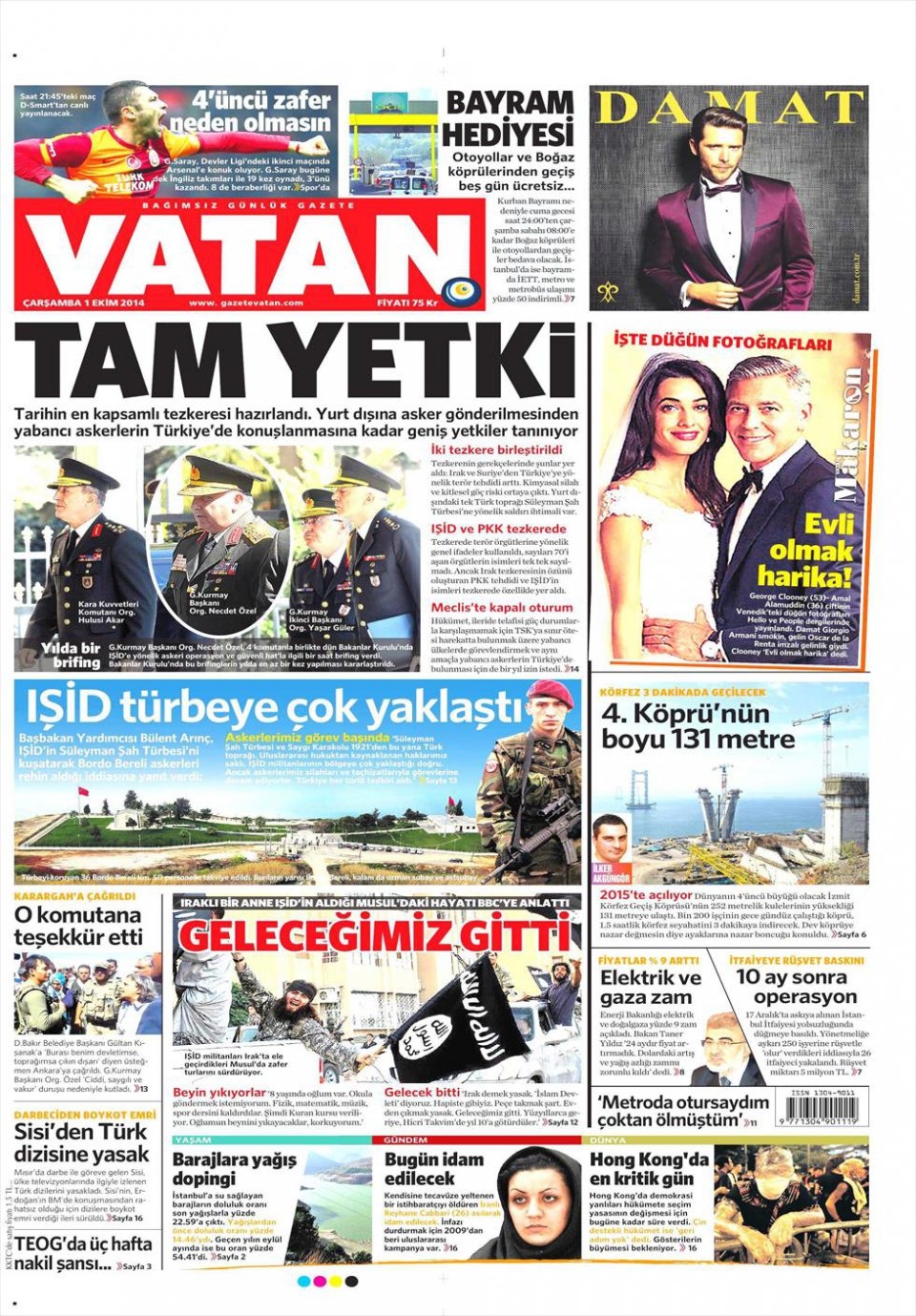 1 Ekim 2014 gazete manşetleri 21