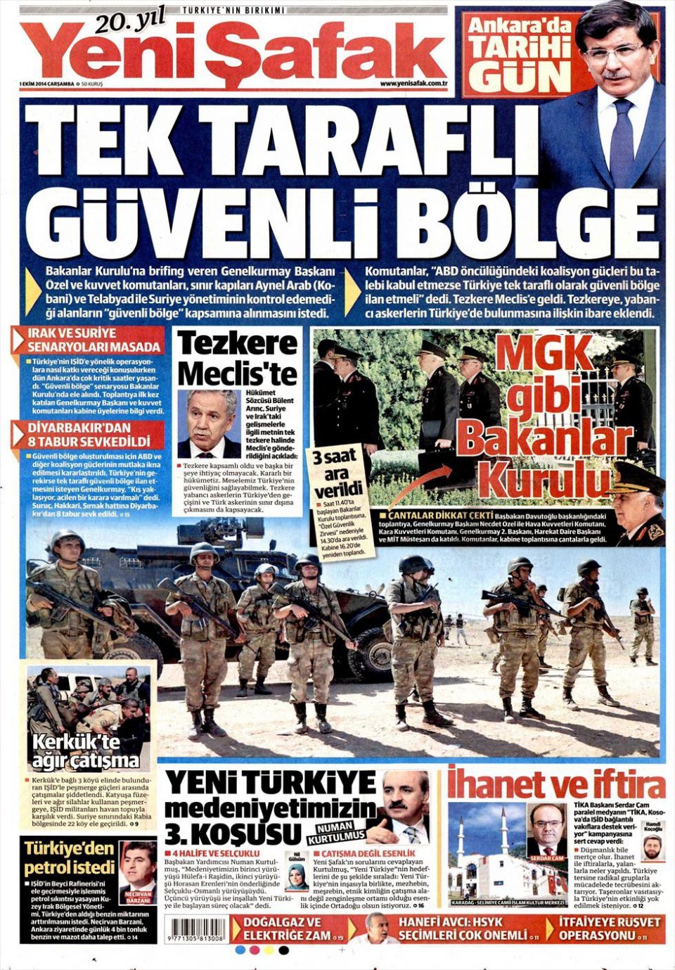 1 Ekim 2014 gazete manşetleri 24