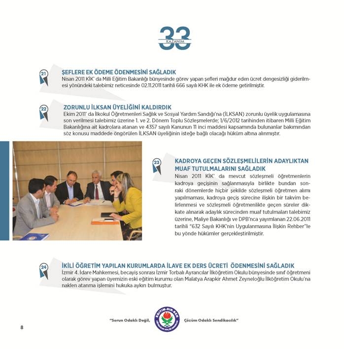 Kurum İdari Kuruluyla 33 Kazanım 7