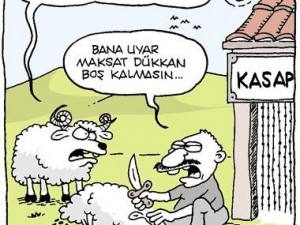 Birbirinden komik kurban karikatürleri