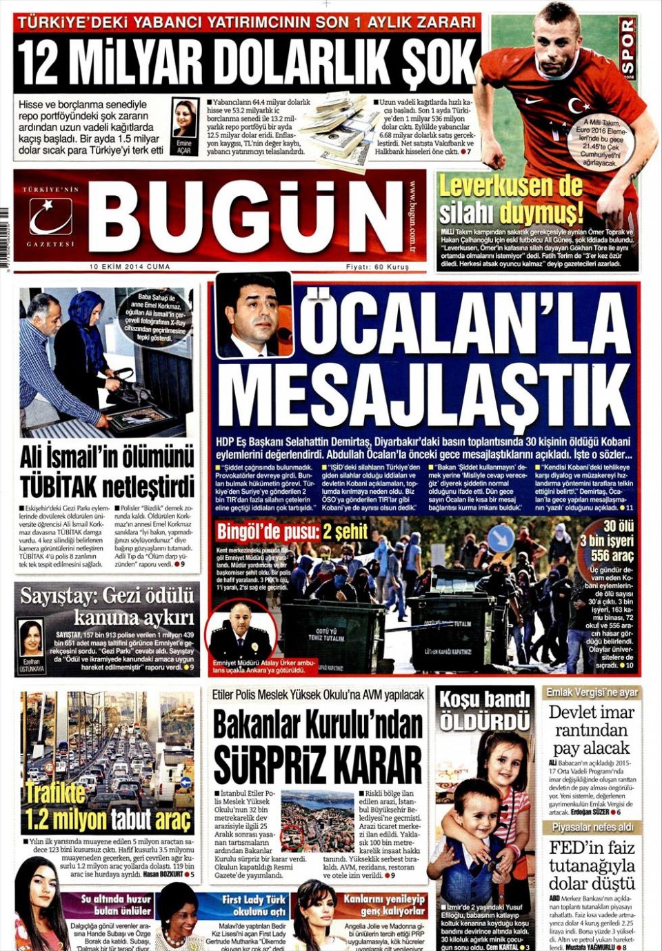 10 Ekim Gazete Manşetleri 11