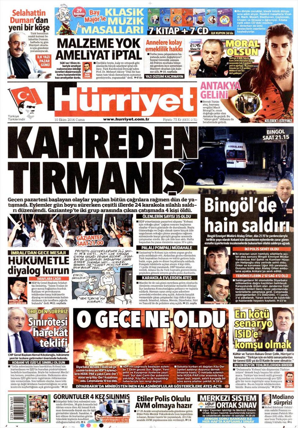 10 Ekim Gazete Manşetleri 12