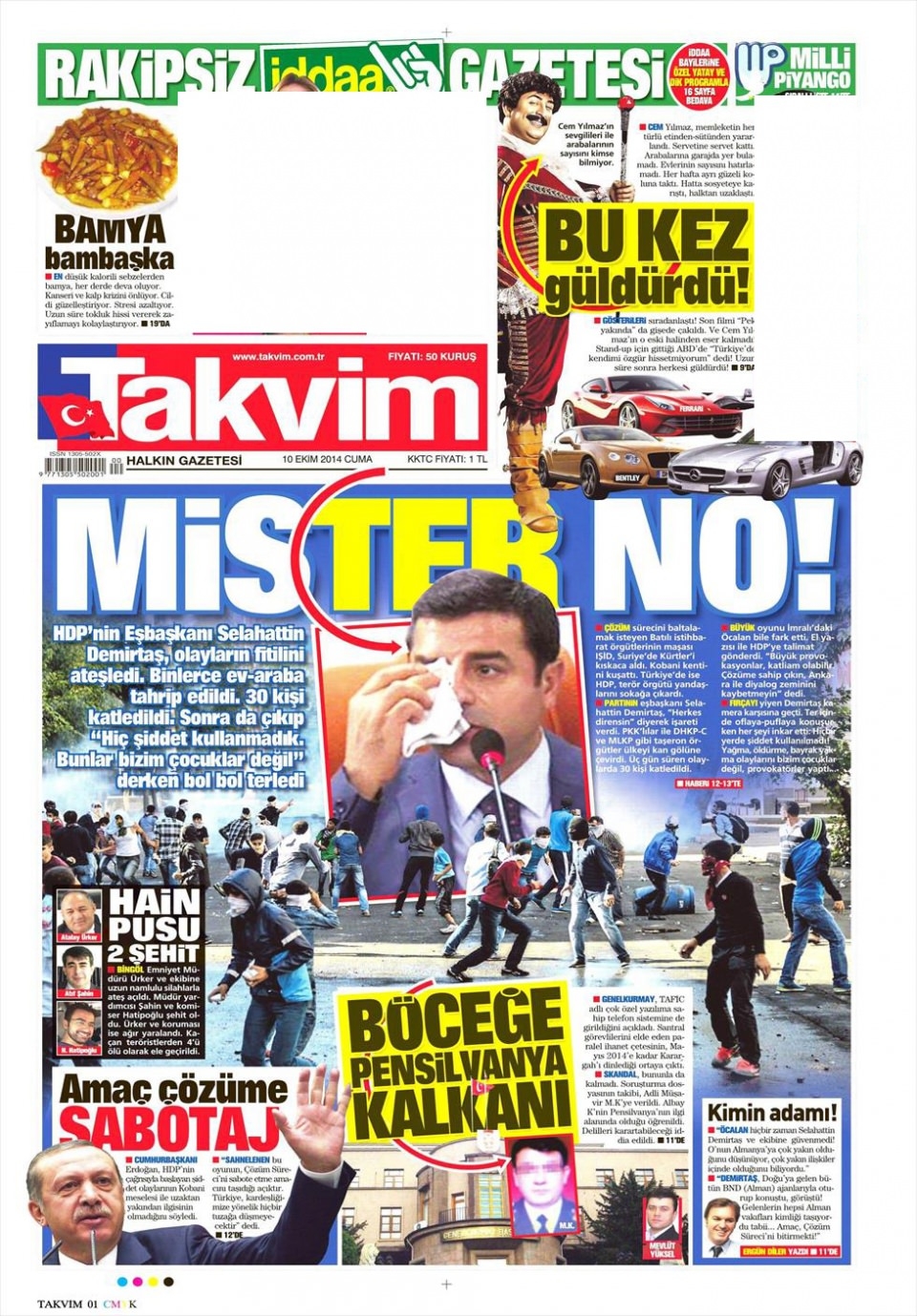 10 Ekim Gazete Manşetleri 19