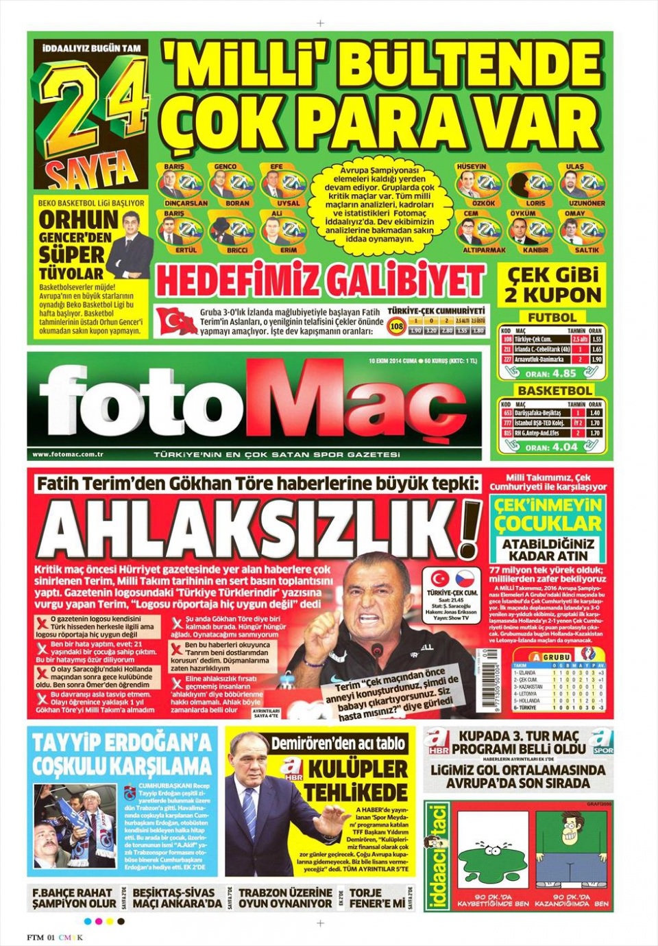 10 Ekim Gazete Manşetleri 6