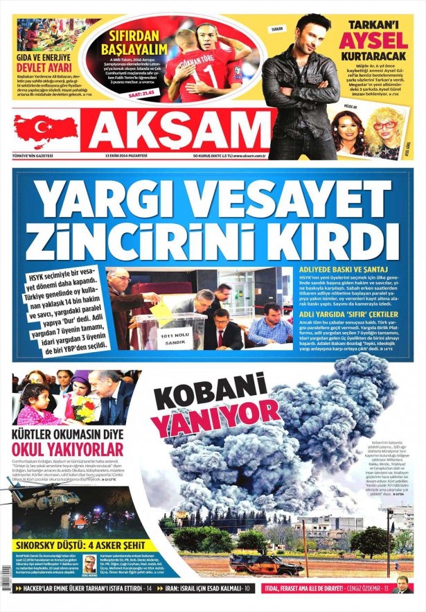13 Ekim Gazete Manşetleri 1