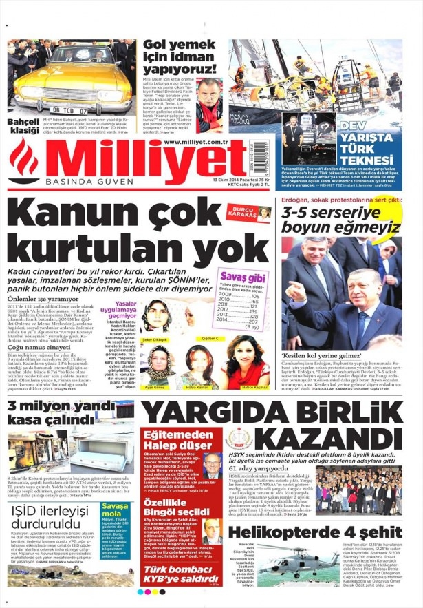 13 Ekim Gazete Manşetleri 12