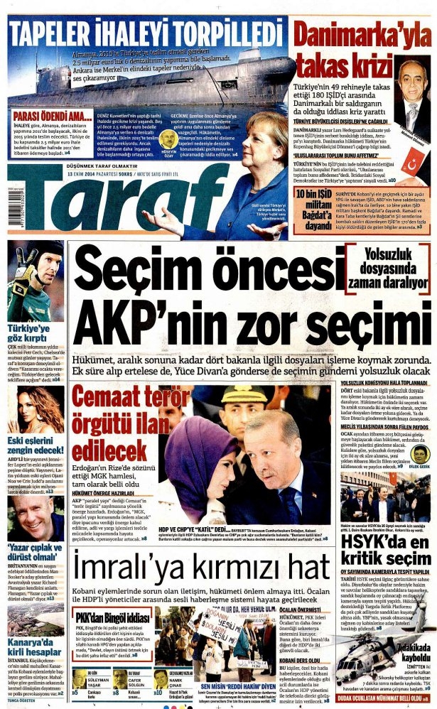 13 Ekim Gazete Manşetleri 18
