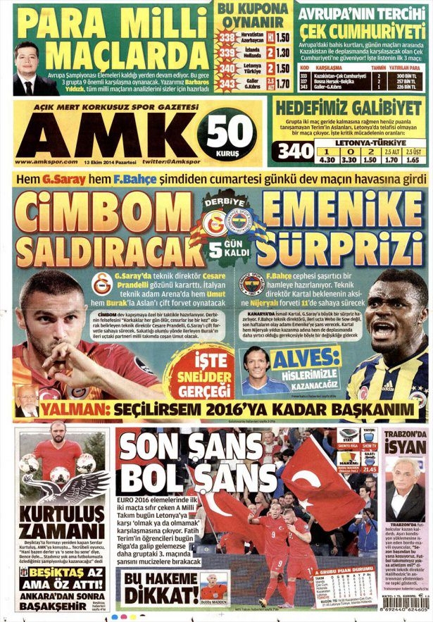 13 Ekim Gazete Manşetleri 2