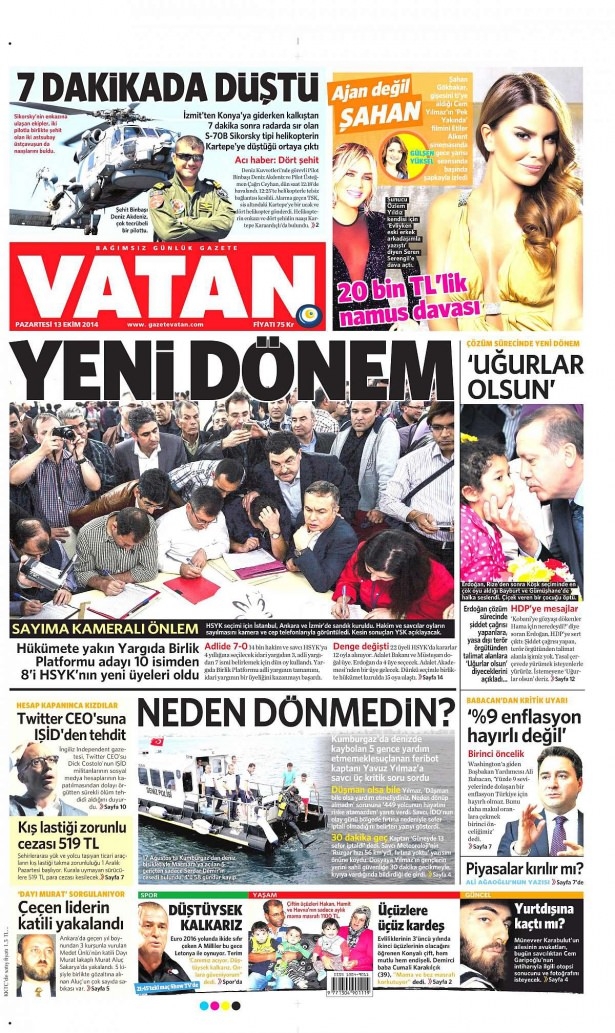 13 Ekim Gazete Manşetleri 20