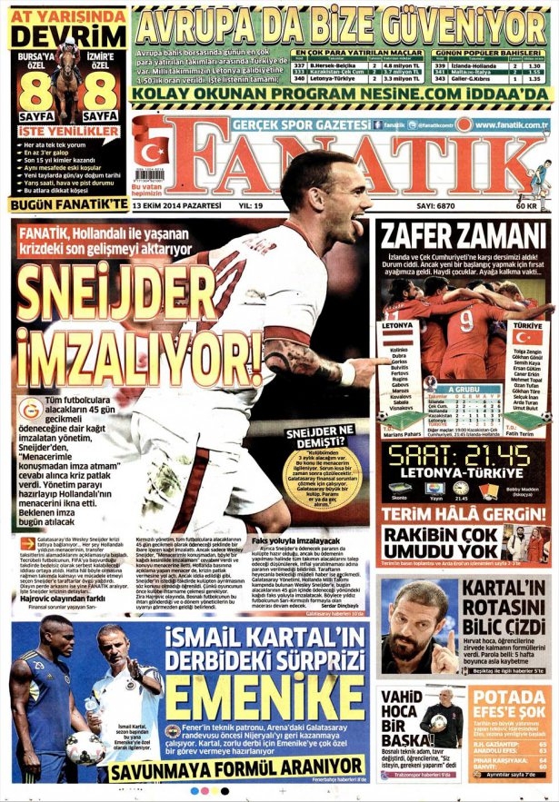 13 Ekim Gazete Manşetleri 6