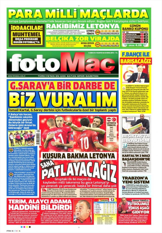 13 Ekim Gazete Manşetleri 7