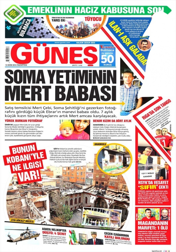 13 Ekim Gazete Manşetleri 8