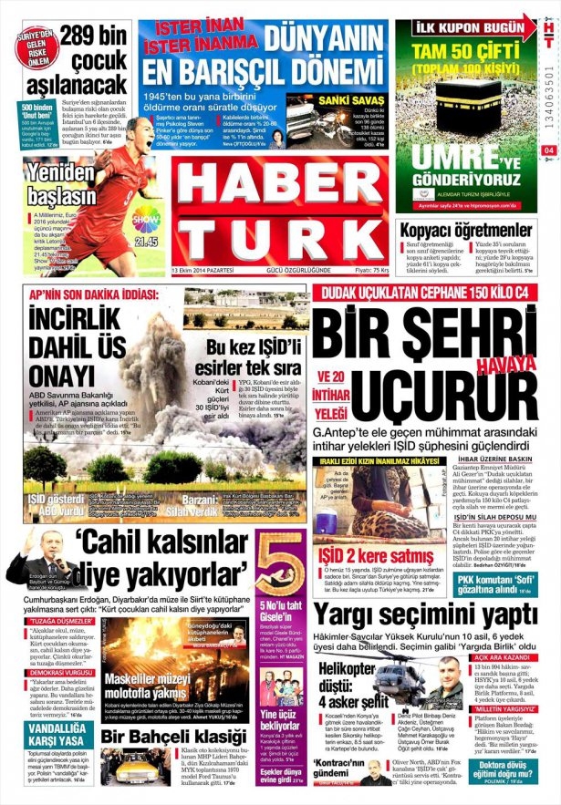 13 Ekim Gazete Manşetleri 9