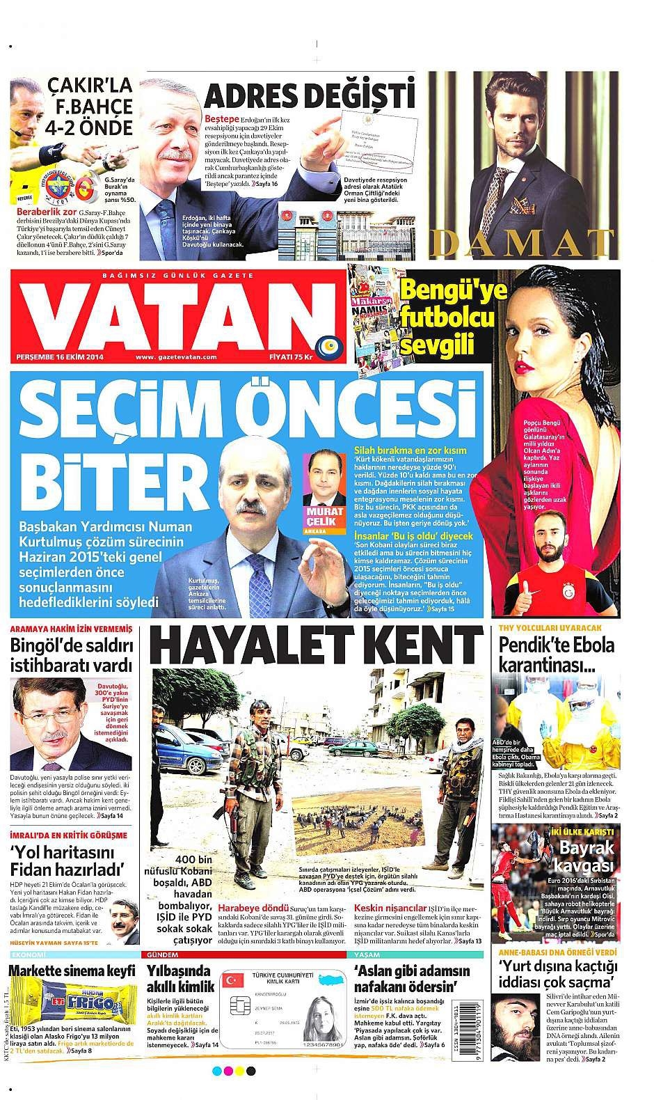 16 Ekim 2014 gazete manşetleri 5