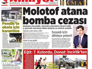 16 Ekim 2014 gazete manşetleri