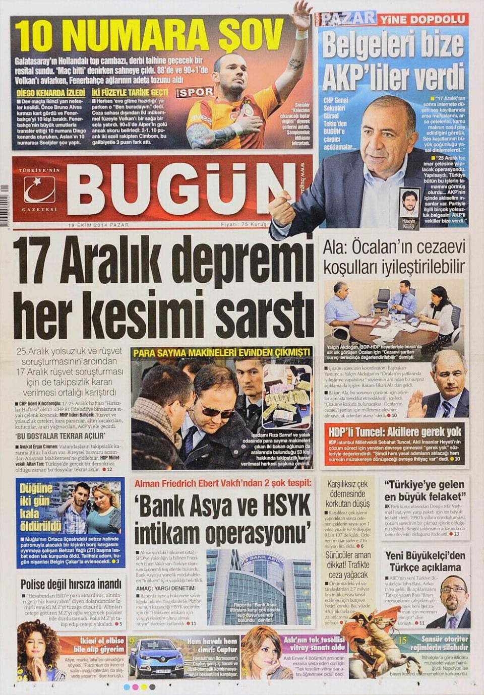 19 Ekim 2014 gazete manşetleri 4