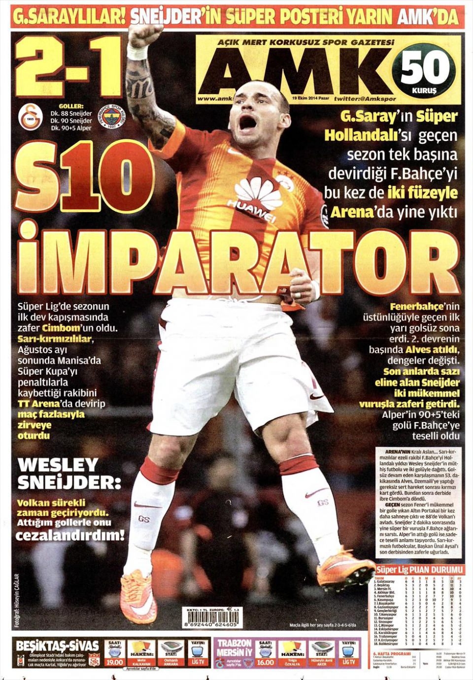 19 Ekim 2014 gazete manşetleri 6