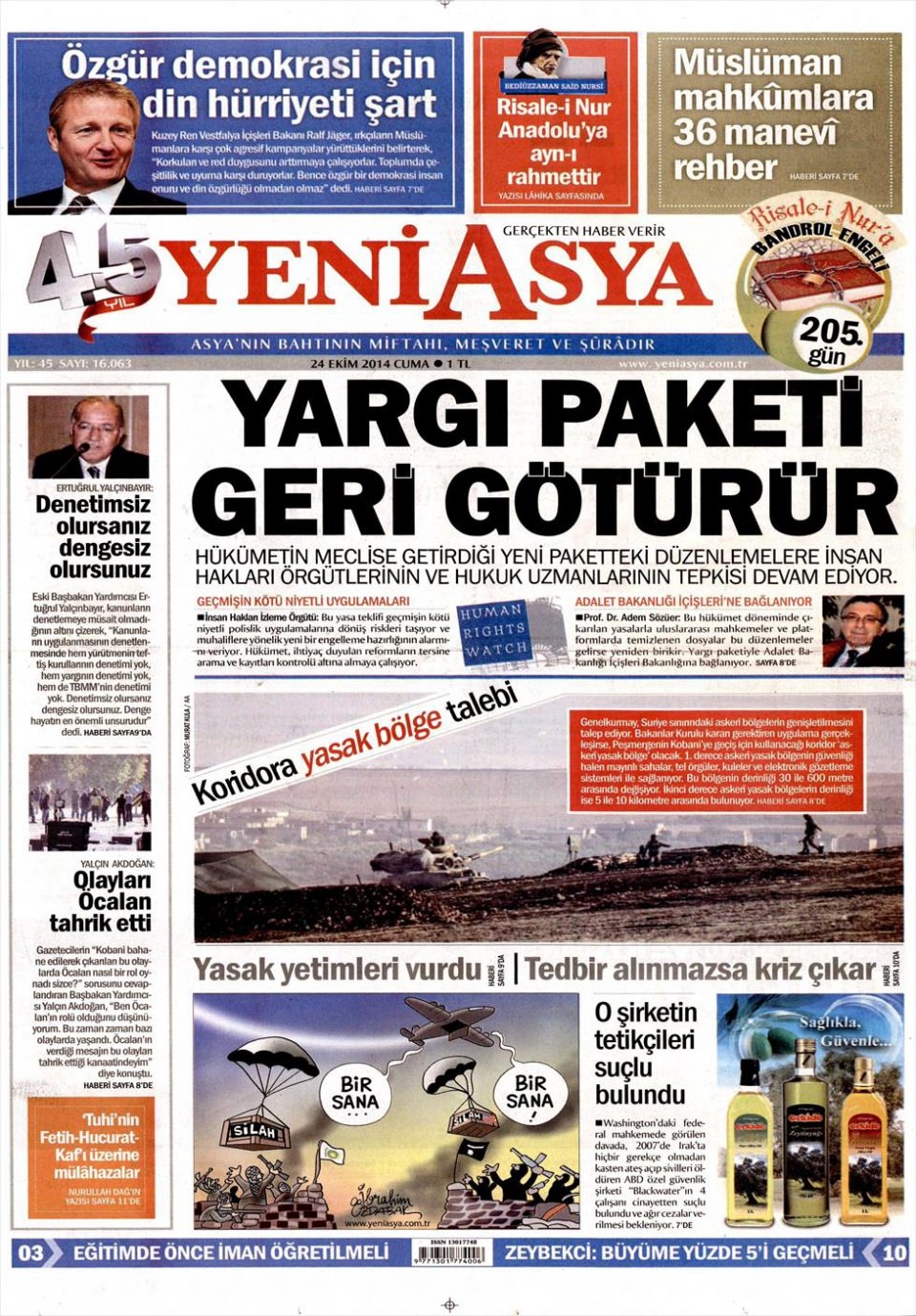 24 Ekim 2014 gazete manşetleri 23