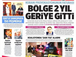 25 Ekim 2014 gazete manşetleri